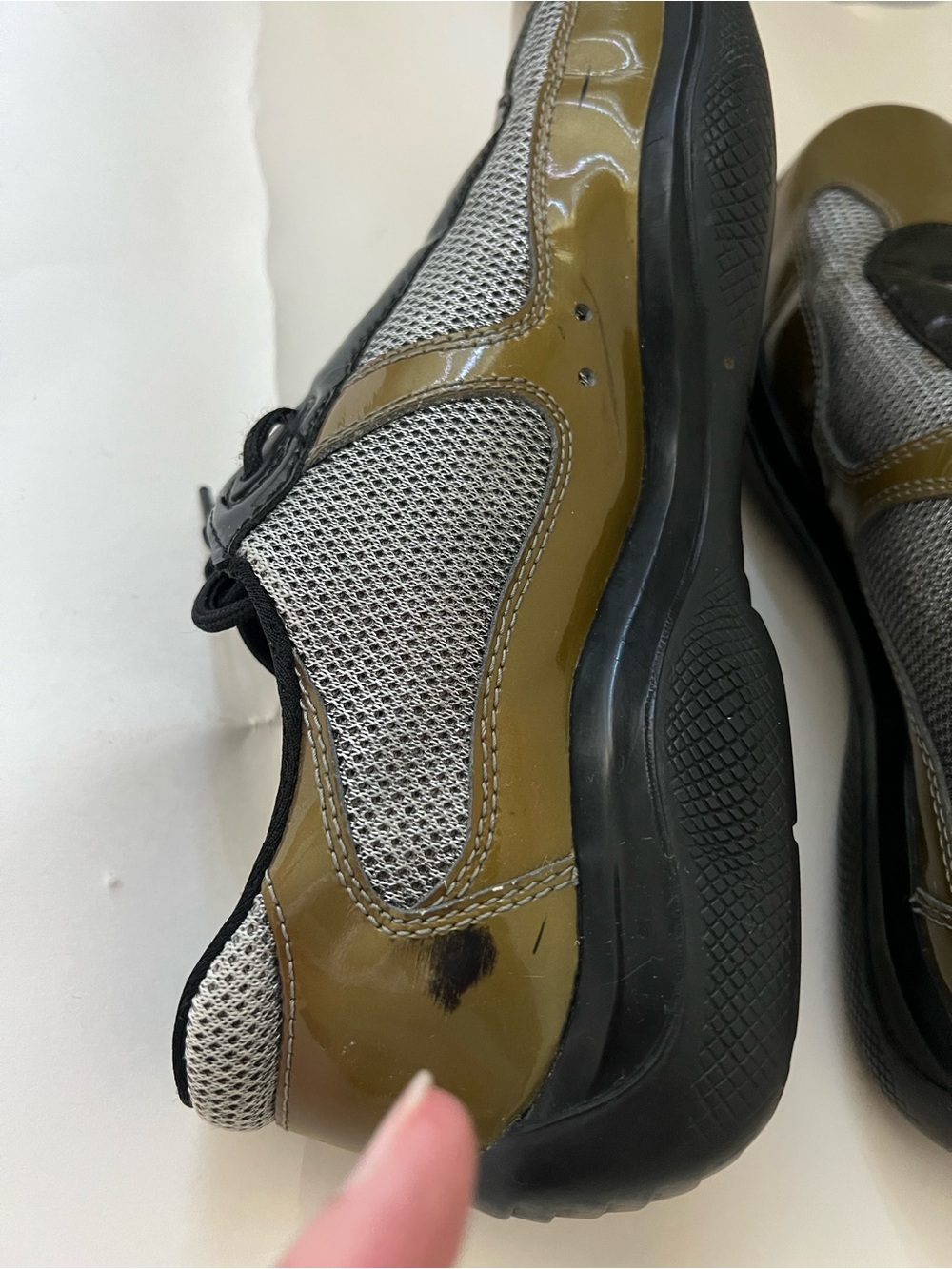 Prada Y2K vintage Leather & Mesh Sneakers - Picture 11 of 16